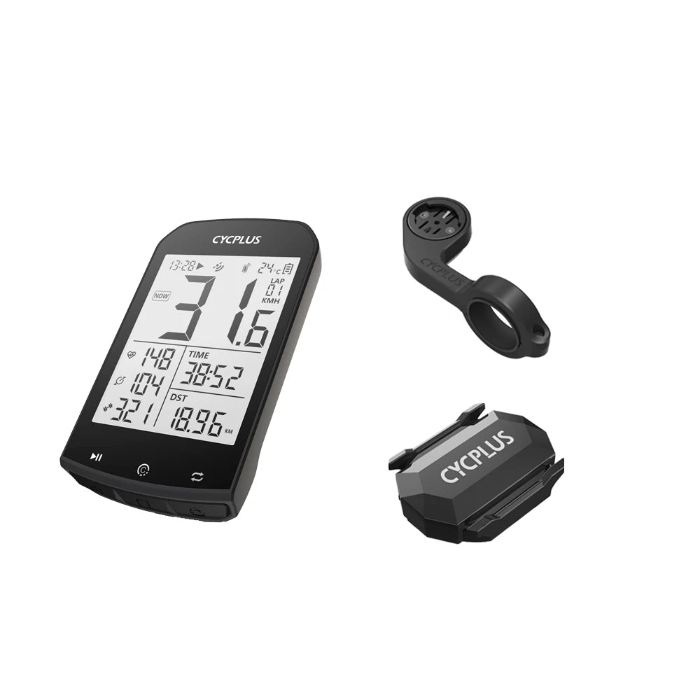 CYCPLUS M1 + Z1 Cycling GPS Wireless Bike Computer With BLE 5.0/ANT+ with 2.9’’ LCD Screen Auto Backlight IPX6