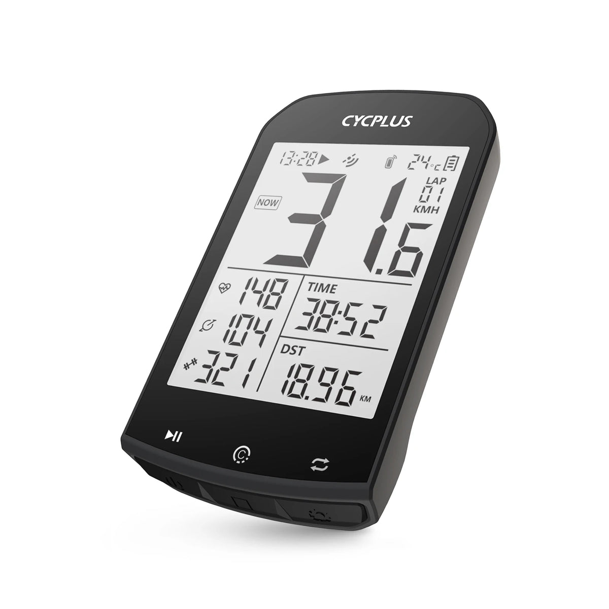 CYCPLUS M1 + Z1 Cycling GPS Wireless Bike Computer With BLE 5.0/ANT+ with 2.9’’ LCD Screen Auto Backlight IPX6
