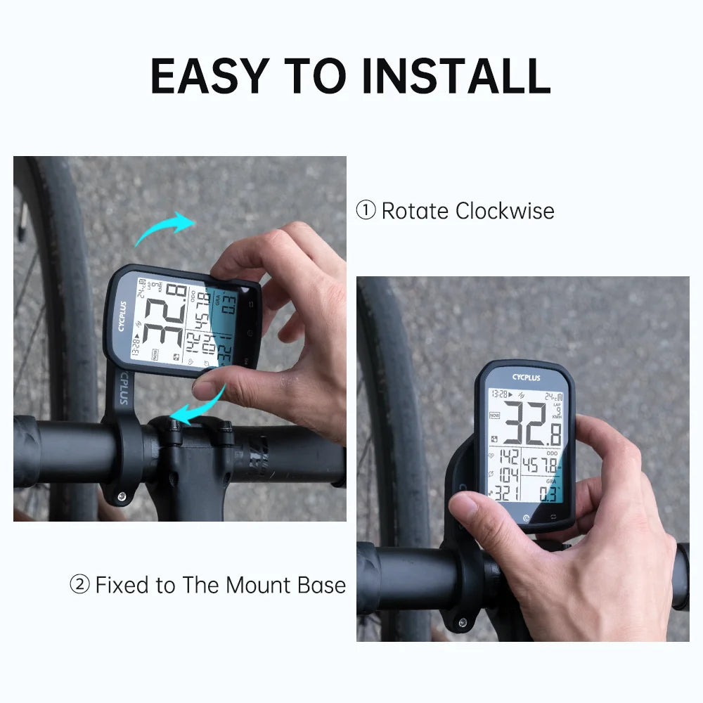 CYCPLUS M1 + Z1 Cycling GPS Wireless Bike Computer With BLE 5.0/ANT+ with 2.9’’ LCD Screen Auto Backlight IPX6