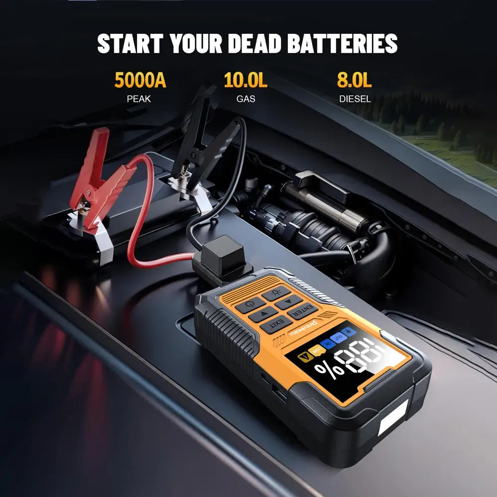 Car Battery Jump Starter with OBD2 Scanner 5000A Battery Jumper Starter，Code Reader for Check Engine Light Diagnostic