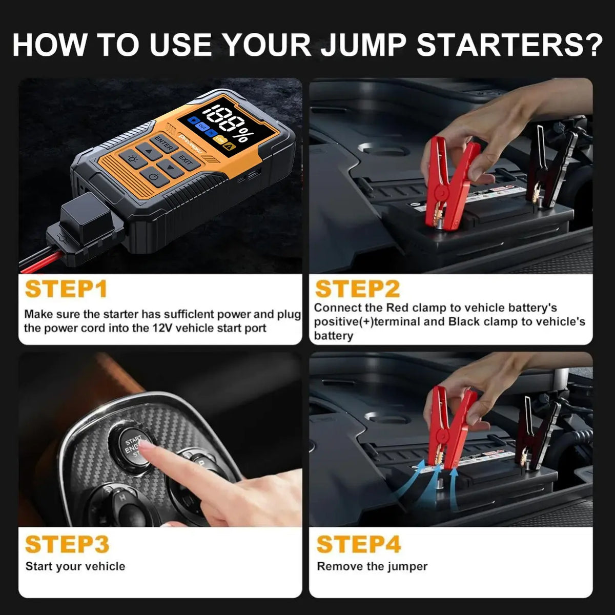 Car Battery Jump Starter with OBD2 Scanner 5000A Battery Jumper Starter，Code Reader for Check Engine Light Diagnostic