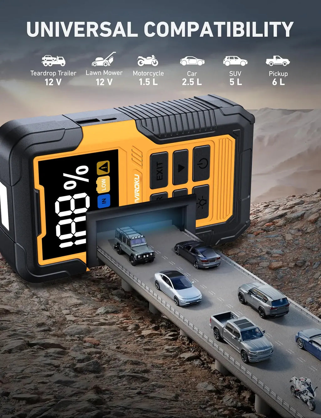 Car Battery Jump Starter with OBD2 Scanner 5000A Battery Jumper Starter，Code Reader for Check Engine Light Diagnostic