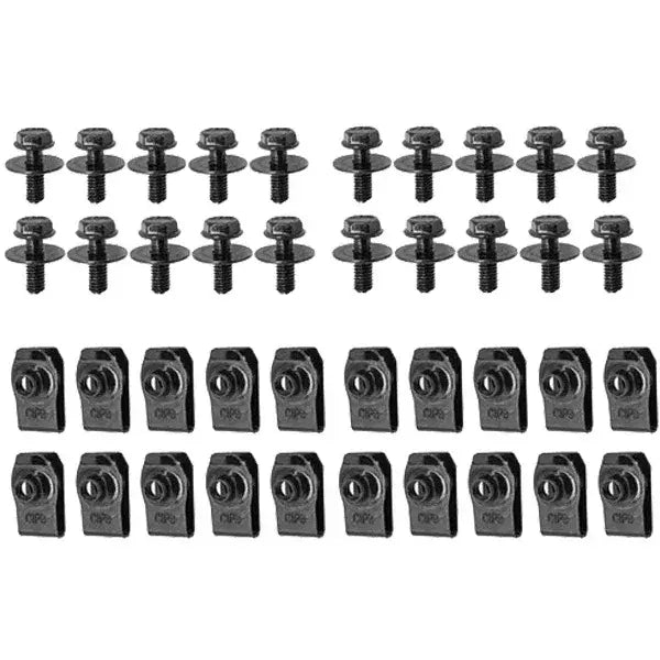 Car Body Bolts U Type Nut Clips M6 Automobile Bumper Fender Rivet Engine Cover Undertray Splash Shield Guard Liner Screws Clips - Nexvibe