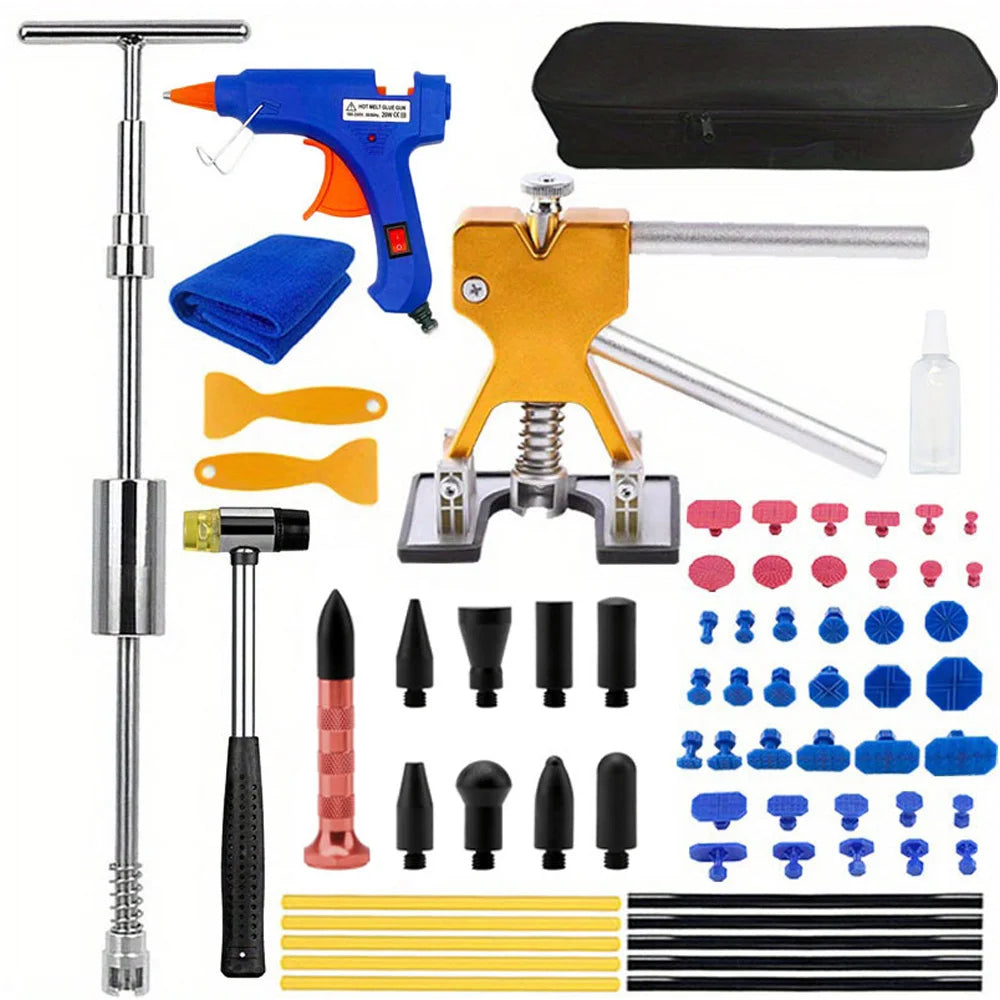 Car Dent Puller Kit for Dent Removal Paintless Dent Removal Kit Slide Hammer T-Bar Dent Remover Tool for Car Door Ding