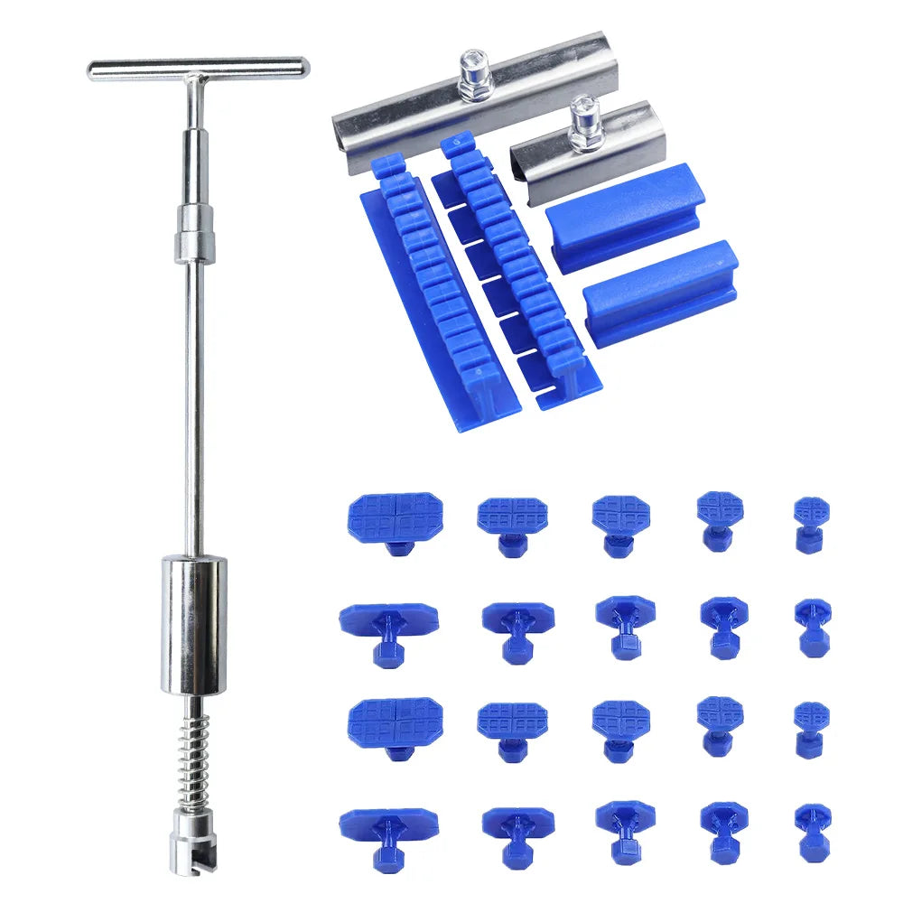 Car Dent Puller Kit for Dent Removal Paintless Dent Removal Kit Slide Hammer T-Bar Dent Remover Tool for Car Door Ding