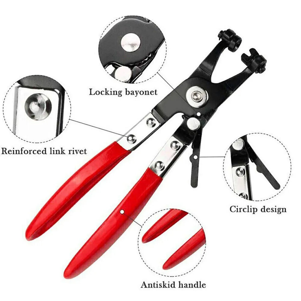 Car Hose Clamping Pliers Bendable Hose Clamps Cable Type Flex Cable Straight Hose Bundle Removal Long Clamps Auto