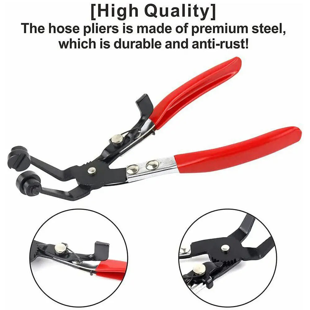 Car Hose Clamping Pliers Bendable Hose Clamps Cable Type Flex Cable Straight Hose Bundle Removal Long Clamps Auto