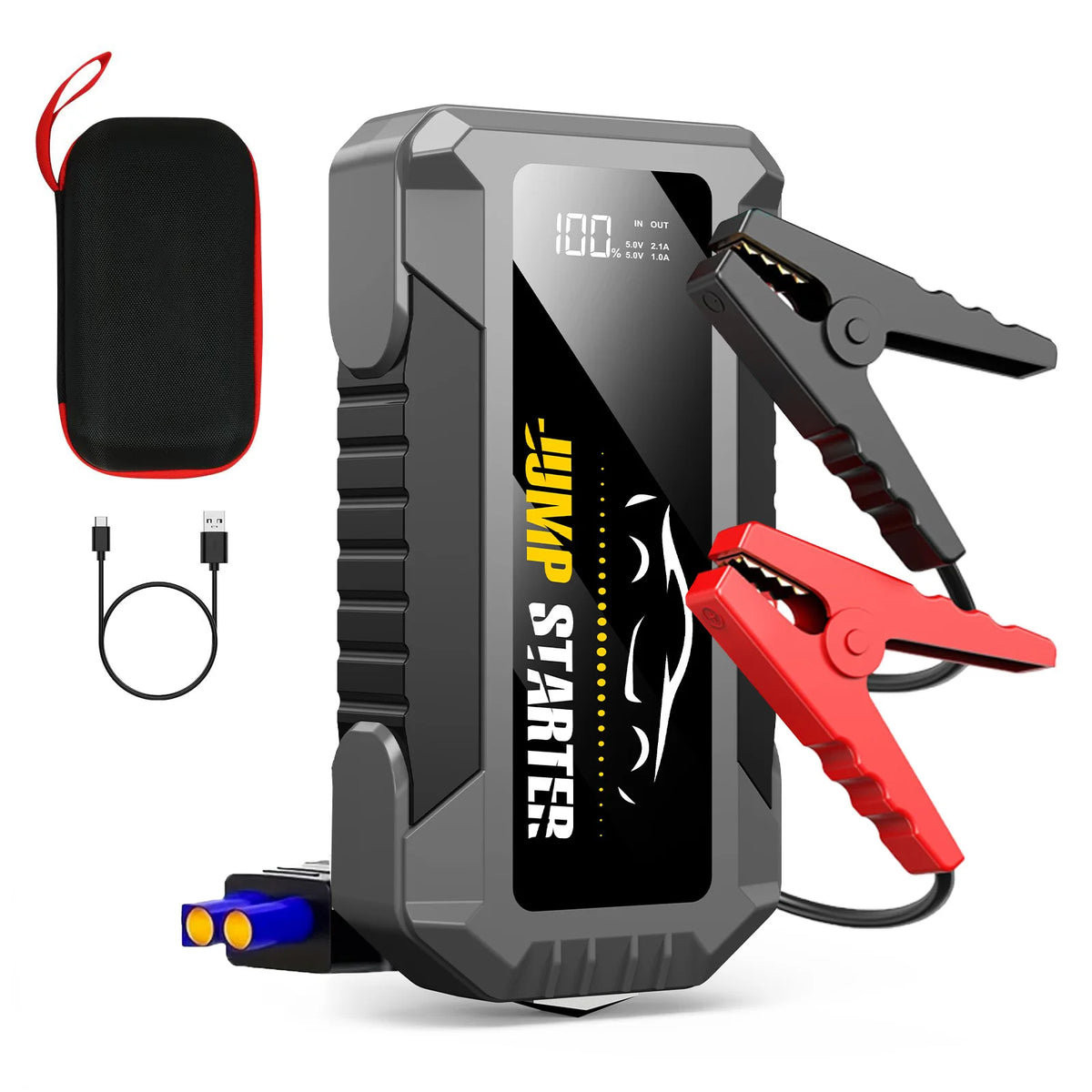 Car Jump Starter 5000A Jump Starter Battery Pack (Up to 8L Gas & 7L Diesel Engines),20000mAh Battery Jumper Charger