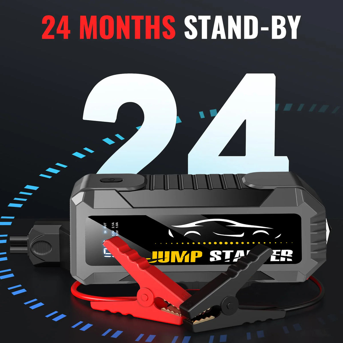 Car Jump Starter 5000A Jump Starter Battery Pack (Up to 8L Gas & 7L Diesel Engines),20000mAh Battery Jumper Charger