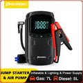 Car Jump Starter with Air Compressor Peak 5000A Auto Battery Booster 150PSI Air Pump Portable Power Bank Tire Inflator
