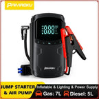 Car Jump Starter with Air Compressor Peak 5000A Auto Battery Booster 150PSI Air Pump Portable Power Bank Tire Inflator