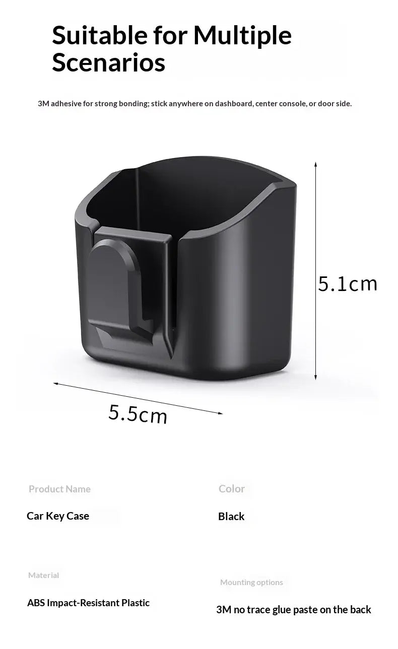 Car Key Storage Box Storage Box for Vehicle Supplies Dashboard Central Control Console Highspeed Toll Card Storage Box Card Slot - Nexvibe