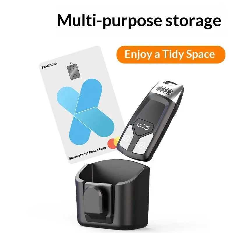 Car Key Storage Box Storage Box for Vehicle Supplies Dashboard Central Control Console Highspeed Toll Card Storage Box Card Slot - Nexvibe