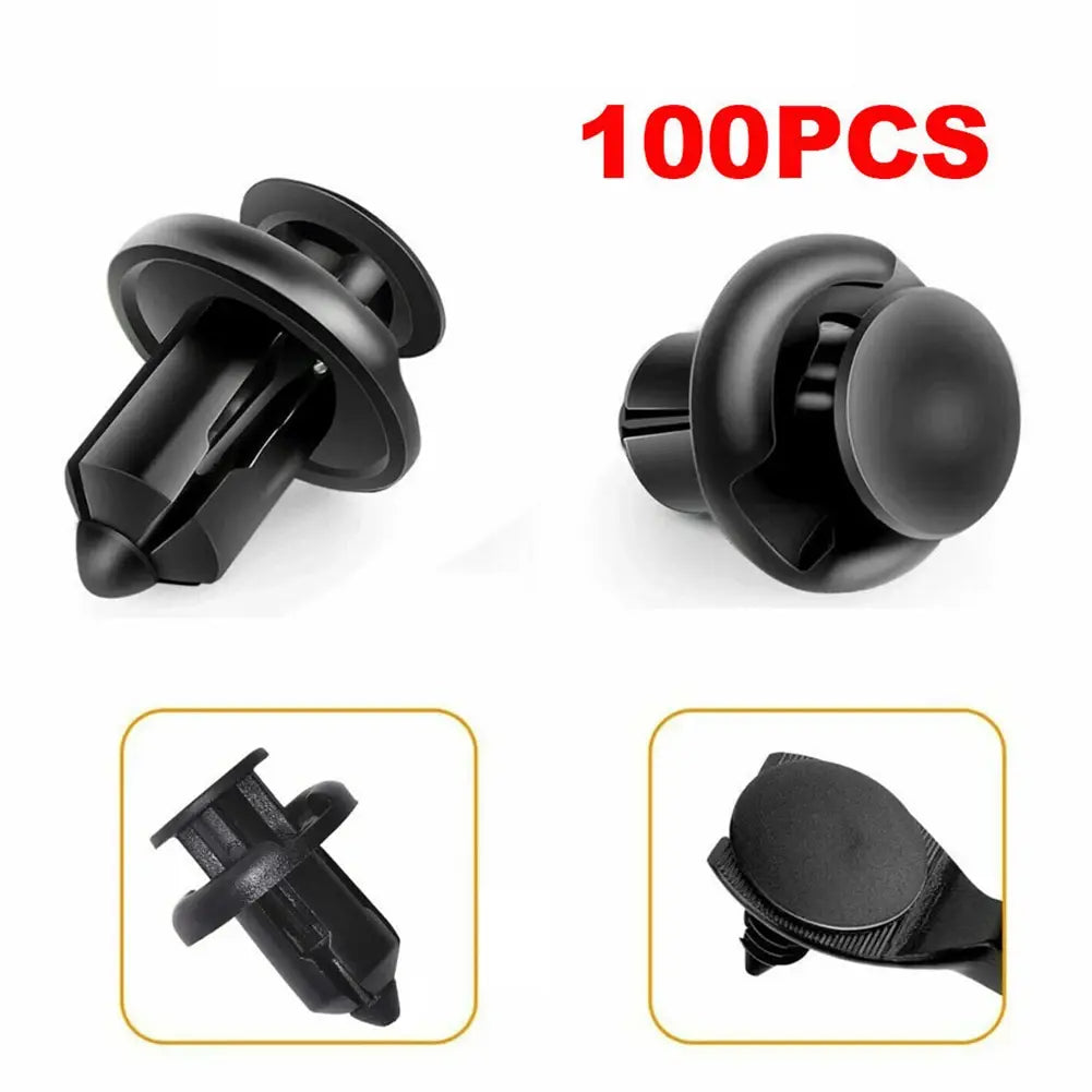 Car Rivet Fastener 10mm Bumper Clip Retainer Screw Black Door Panel Fender Liner Retainer Clip Plastic Auto Bumper Fender Buckle - Nexvibe