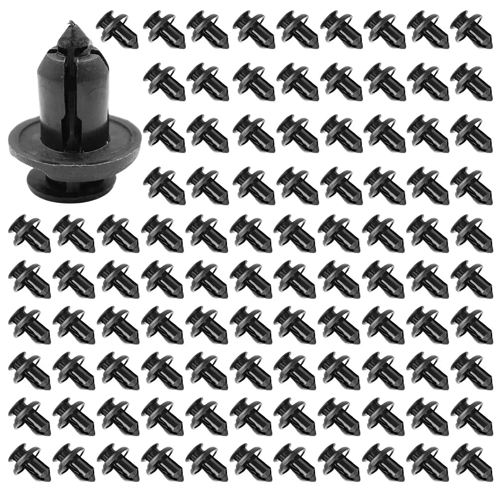 Car Rivet Fastener 10mm Bumper Clip Retainer Screw Black Door Panel Fender Liner Retainer Clip Plastic Auto Bumper Fender Buckle - Nexvibe