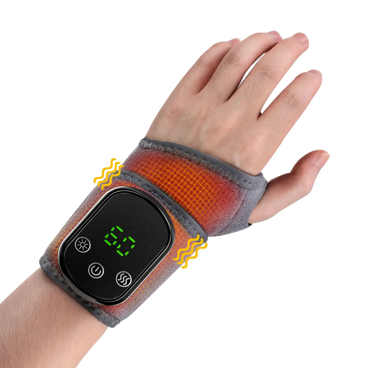 Cordless Wrist Hand Heated Massager Vibration Electric Hand Wrap Band Joint Wrist Support Brace Pain Relief Belt - Nexvibe
