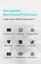 EAFC 12V 8A /6A Car Battery Charger Quick Charge Automatic Smart Battery Charger LCD Display for Lead Acid Agm Gel Wet