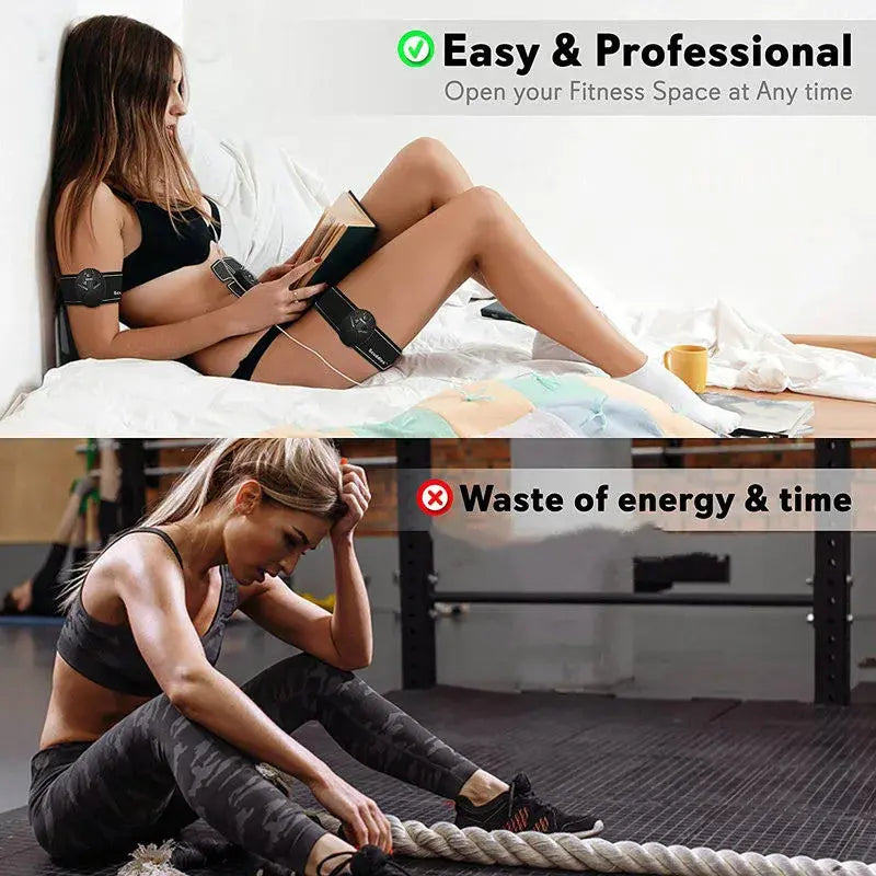 Electric Muscle Stimulator EMS Wireless Buttocks Hip Trainer Abdominal ABS Stimulator Fitness Body Slimming Massager - Nexvibe