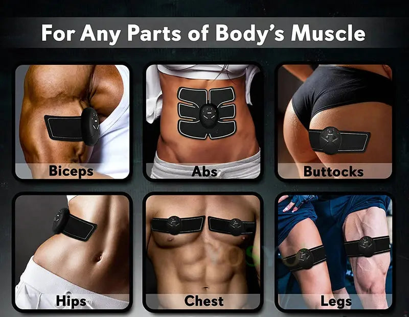 Electric Muscle Stimulator EMS Wireless Buttocks Hip Trainer Abdominal ABS Stimulator Fitness Body Slimming Massager - Nexvibe