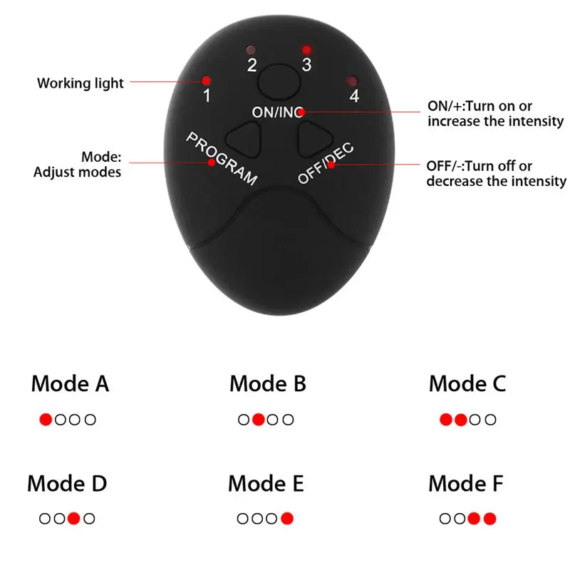 Electric Muscle Stimulator EMS Wireless Buttocks Hip Trainer Abdominal ABS Stimulator Fitness Body Slimming Massager - Nexvibe