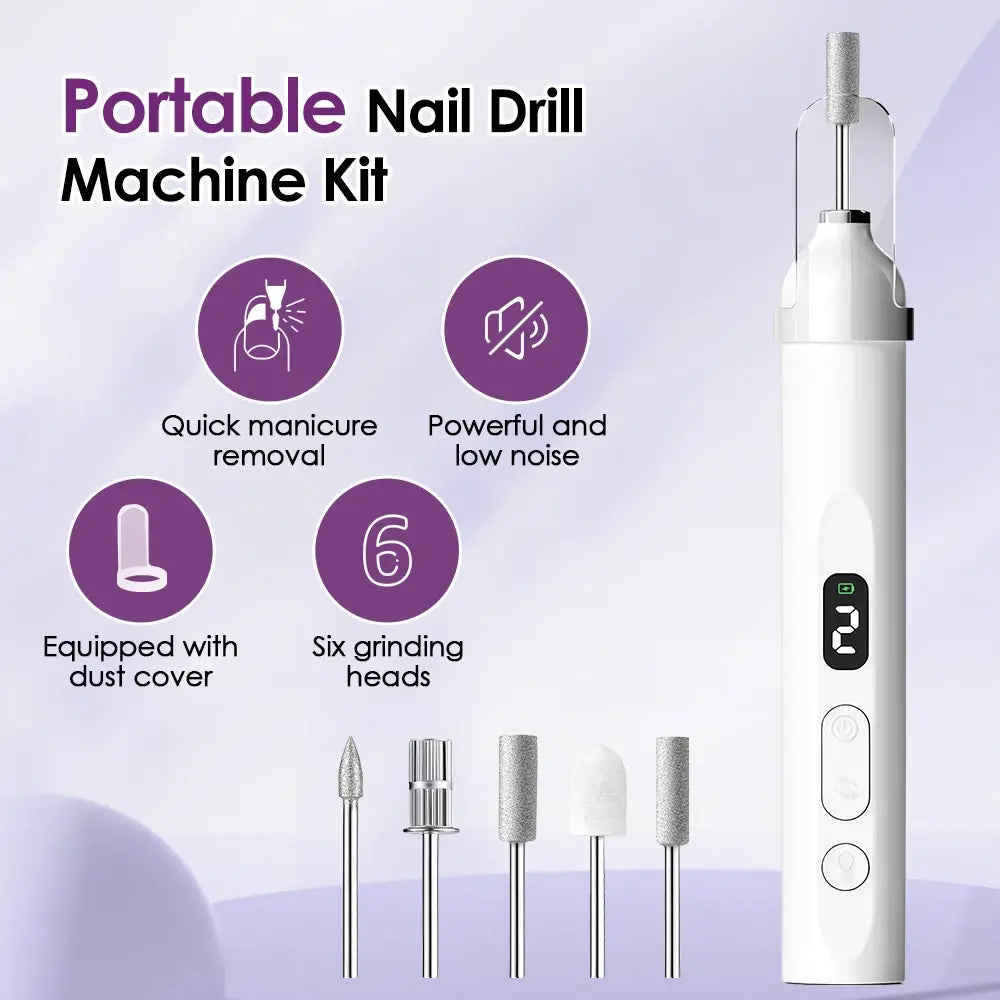 Electric Nail Polisher Drill Bits Set Nails Grinding Polishing Cuticle Trimmer Art Sanding File Pen Manicure