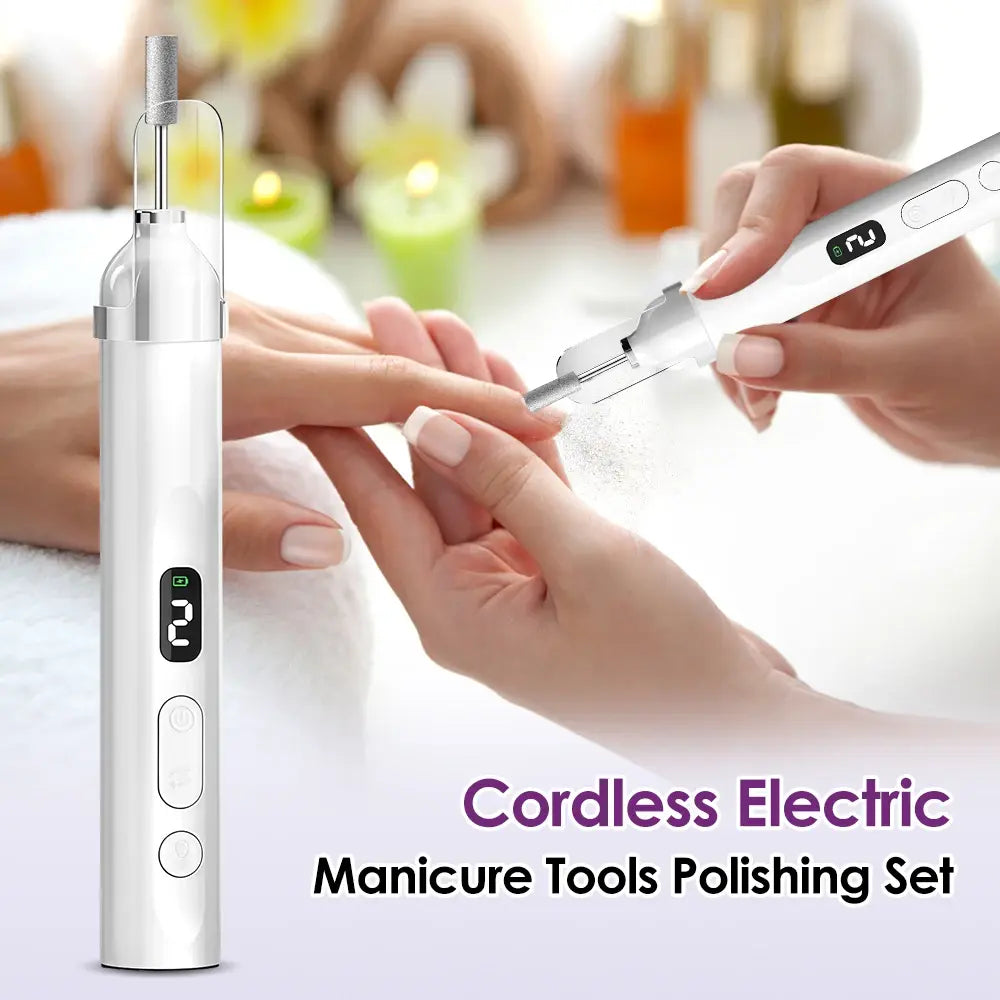 Electric Nail Polisher Drill Bits Set Nails Grinding Polishing Cuticle Trimmer Art Sanding File Pen Manicure