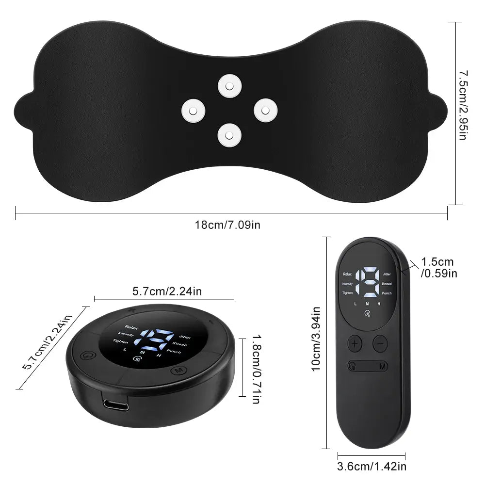 Electric Neck Massager EMS Muscle Massage Stimulator Low Frequency Instrument Back Cervical Calf Patches Pain Joints Mini Device - Nexvibe