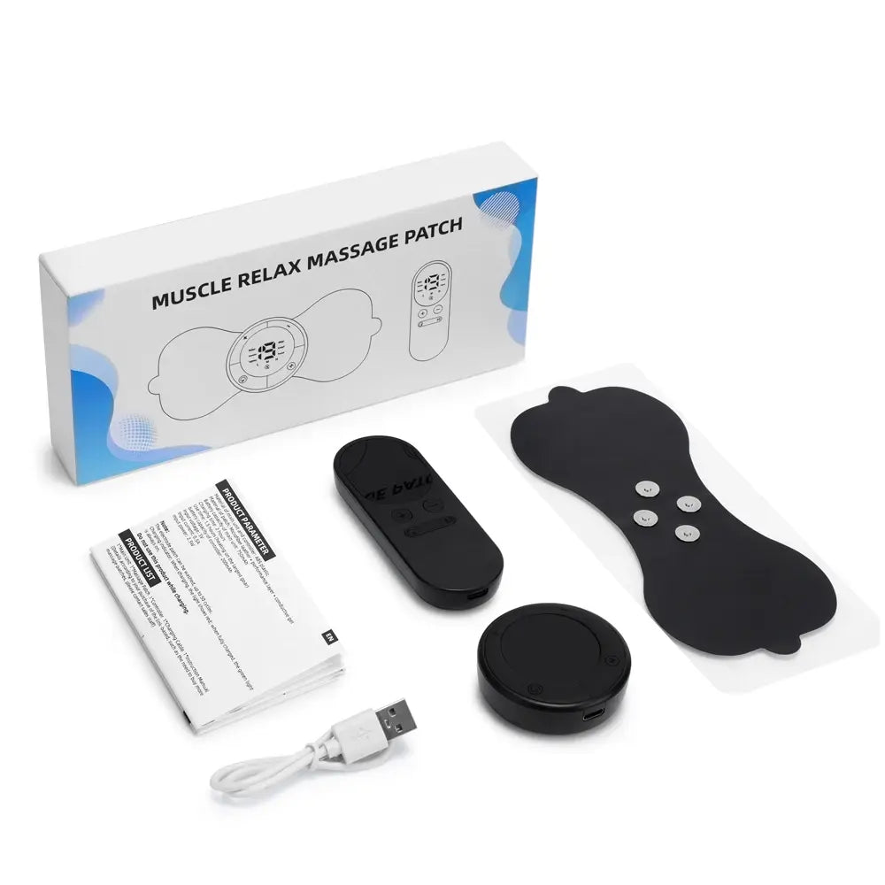Electric Neck Massager EMS Muscle Massage Stimulator Low Frequency Instrument Back Cervical Calf Patches Pain Joints Mini Device - Nexvibe