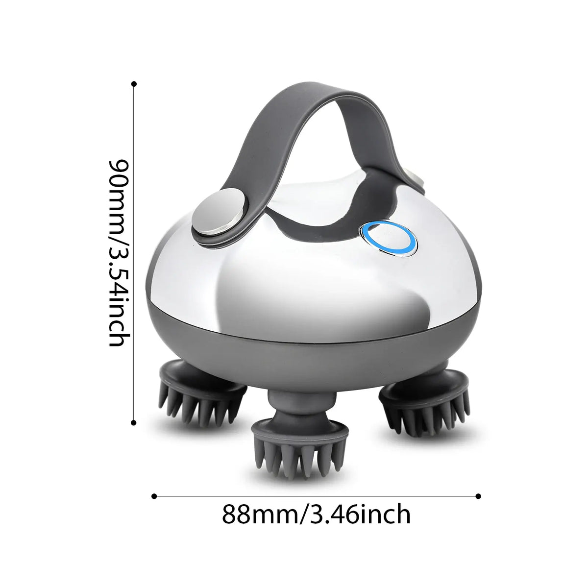 Electric Scalp Massager with 8 Silicone Massage Heads Scalp Kneading Vibrating Device 3 Modes for Hair Growth Stress Relax - Nexvibe