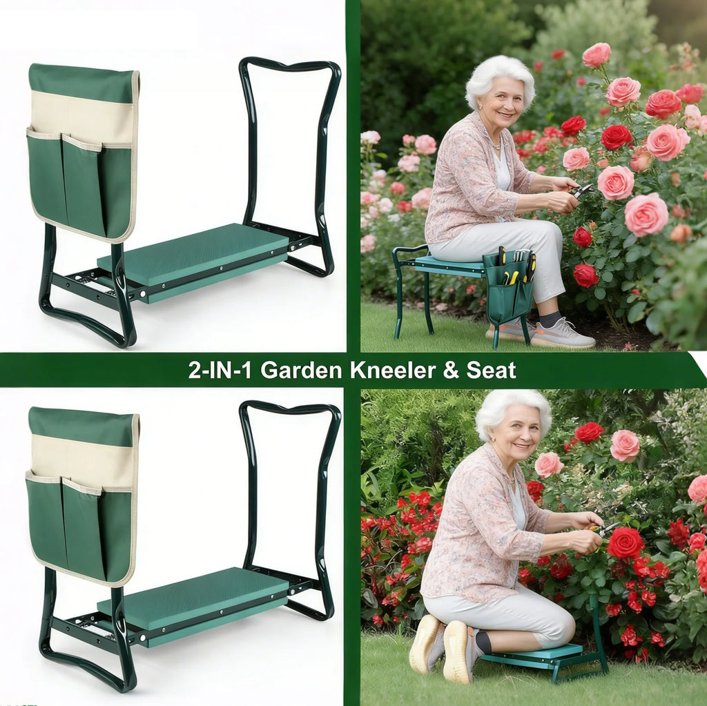 Ergonomic Foldable Garden Kneeler Seat – Your Must-Have Gardening Companion - United States