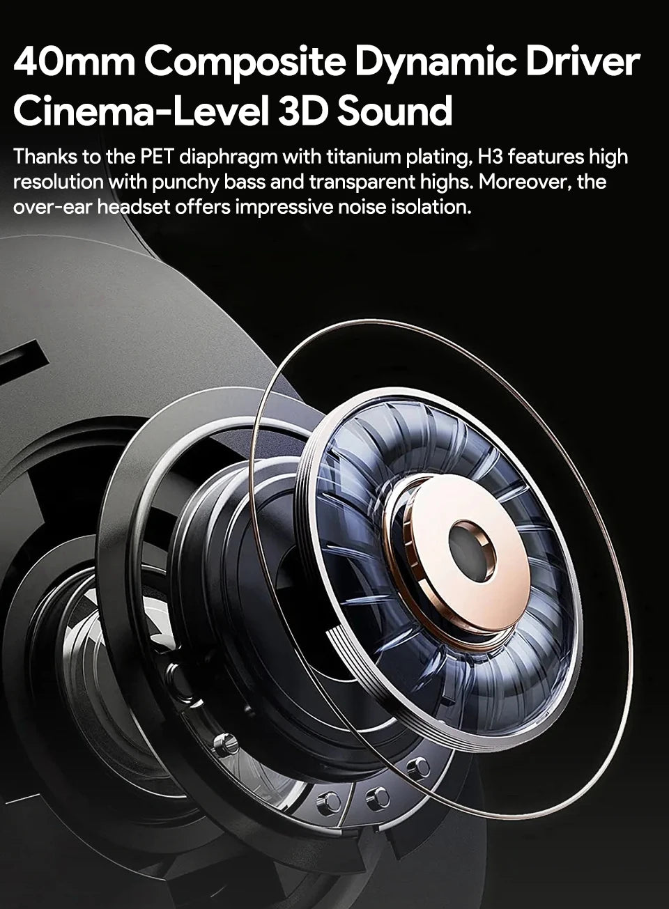 Experience Superior Sound Quality with QCY H3 ANC Wireless Headphones - 60H Battery Life & Advanced Noise Cancellation