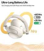 Experience Superior Sound Quality with QCY H3 ANC Wireless Headphones - 60H Battery Life & Advanced Noise Cancellation