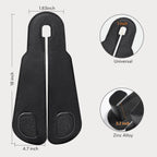Extra Wide Car Seat Back Hooks Premium Leather Headrest Hangers for Any Purse Bag Handbag (2 Pack) - Carbon Fiber Black