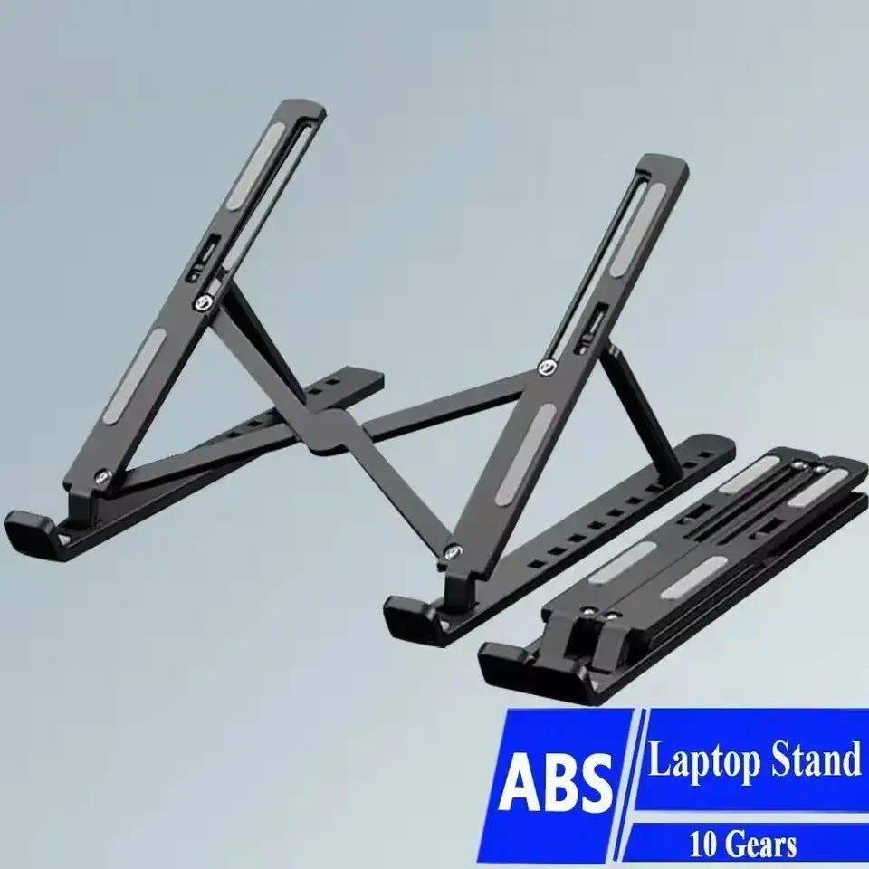 Foldable Laptop Stand Adjustable Portable Foldable Bracket Support Base ABS Plastic Holder For Macbook Laptop PC Accessories - Nexvibe