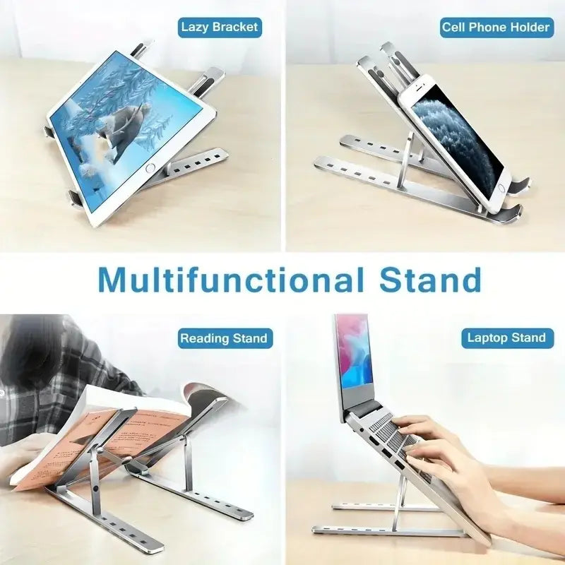 Foldable Laptop Stand Adjustable Portable Foldable Bracket Support Base ABS Plastic Holder For Macbook Laptop PC Accessories - Nexvibe
