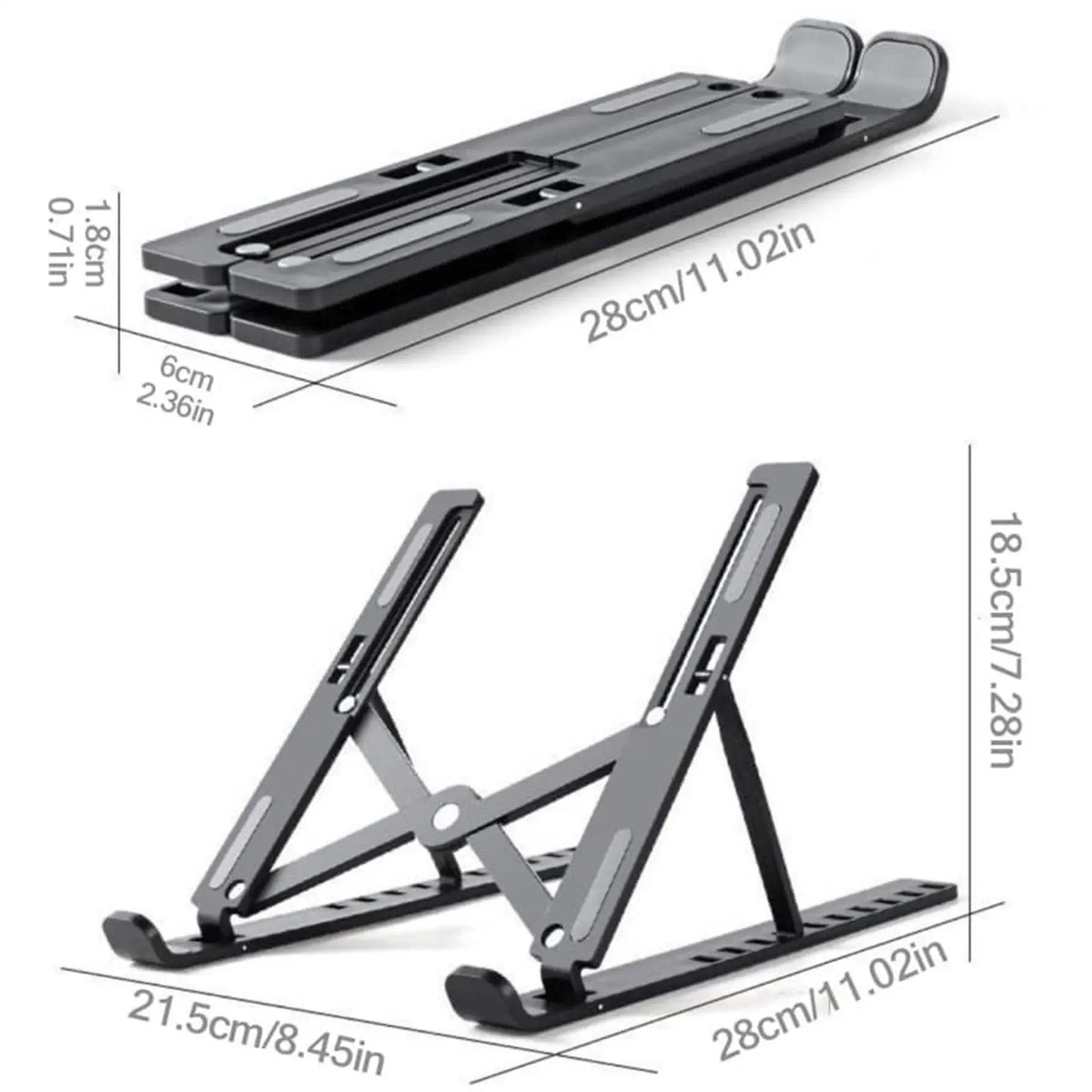 Foldable Laptop Stand Adjustable Portable Foldable Bracket Support Base ABS Plastic Holder For Macbook Laptop PC Accessories - Nexvibe