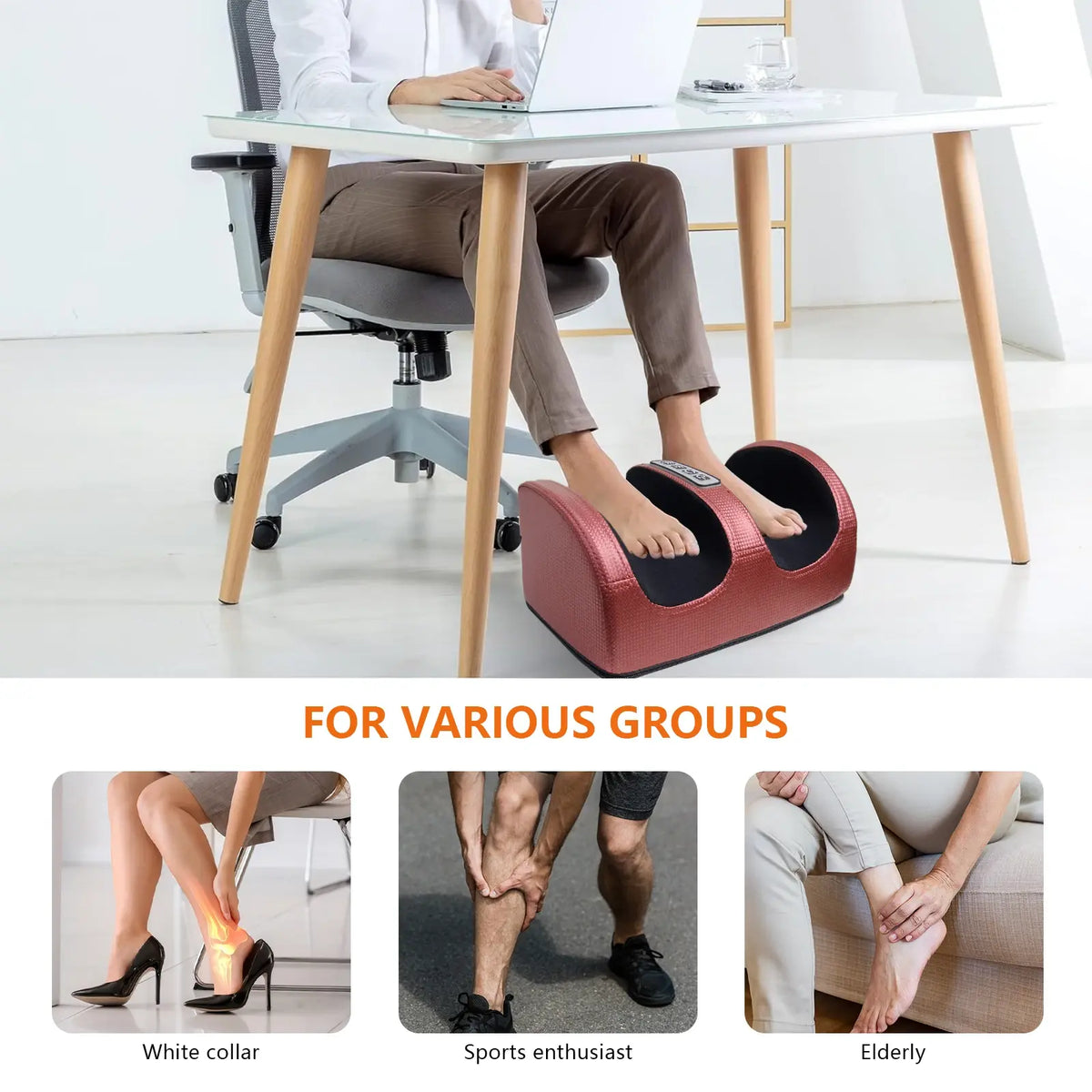 Foot massage machine Foot kneading foot leg massager electric heating home leg machine Christmas gifts, Valentine's Day gifts, M - Nexvibe