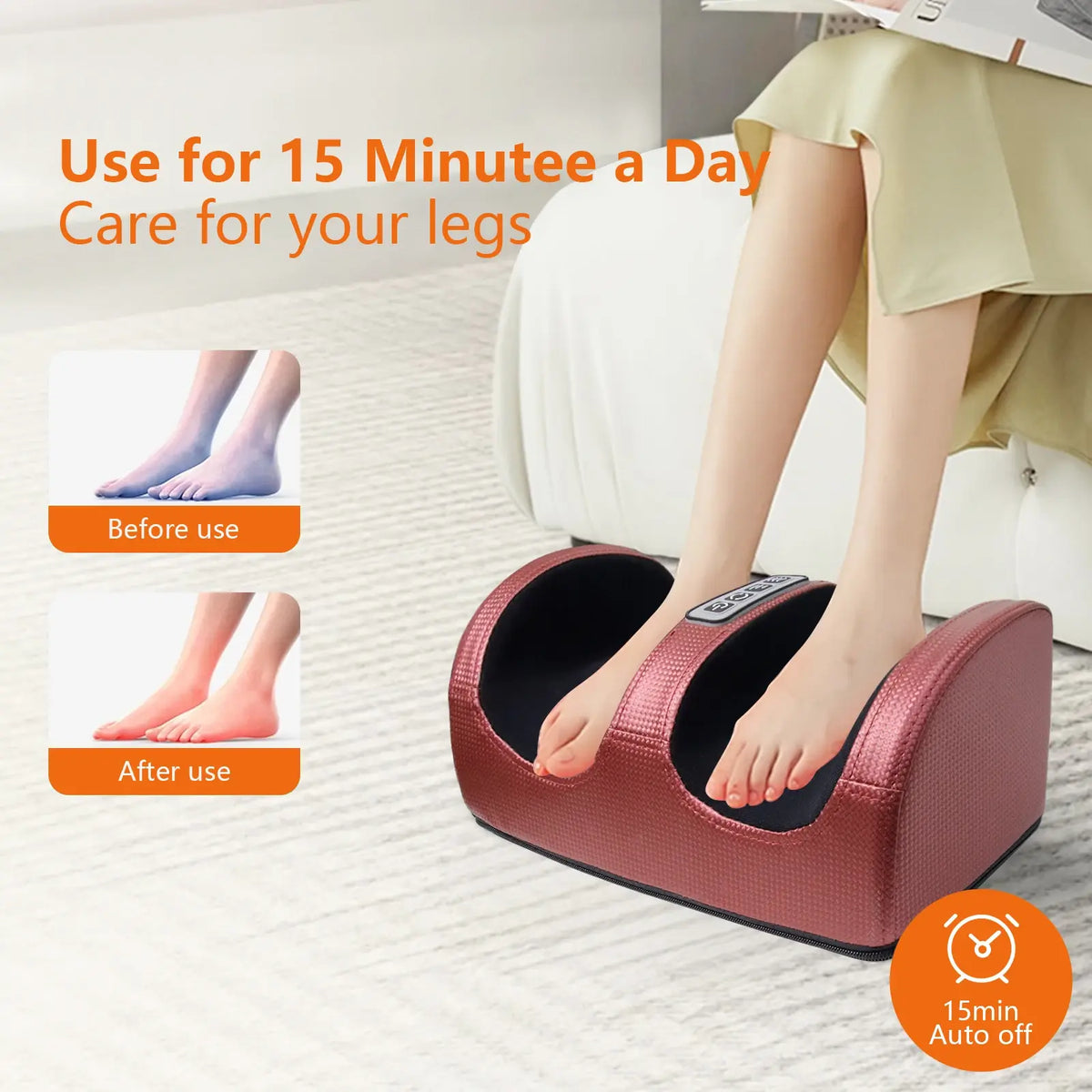 Foot massage machine Foot kneading foot leg massager electric heating home leg machine Christmas gifts, Valentine's Day gifts, M - Nexvibe