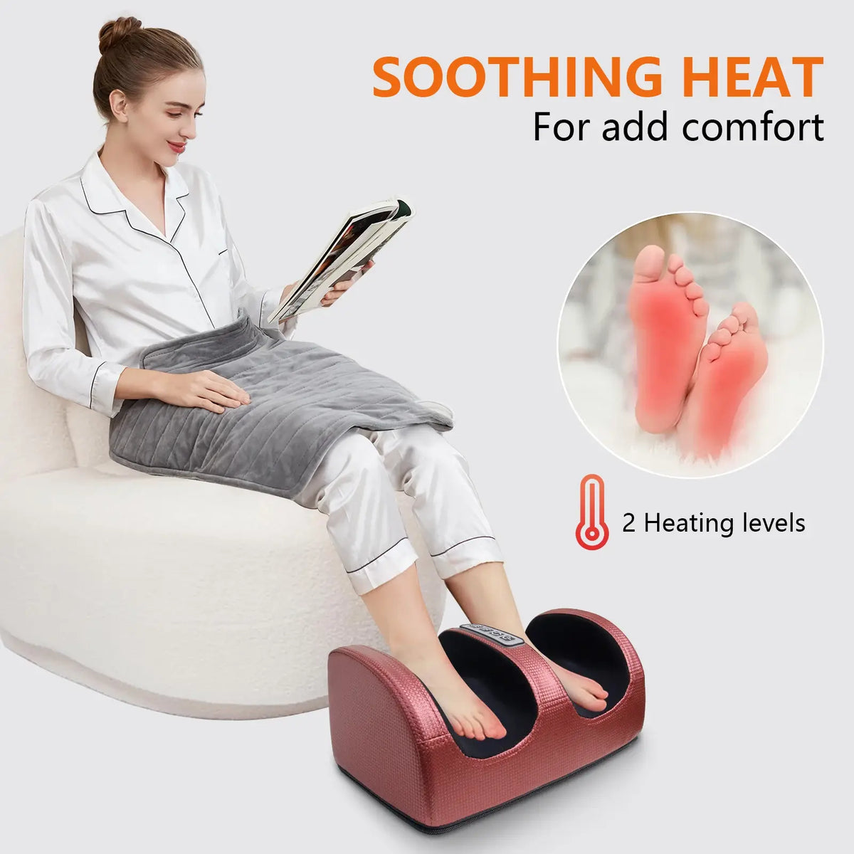 Foot massage machine Foot kneading foot leg massager electric heating home leg machine Christmas gifts, Valentine's Day gifts, M - Nexvibe