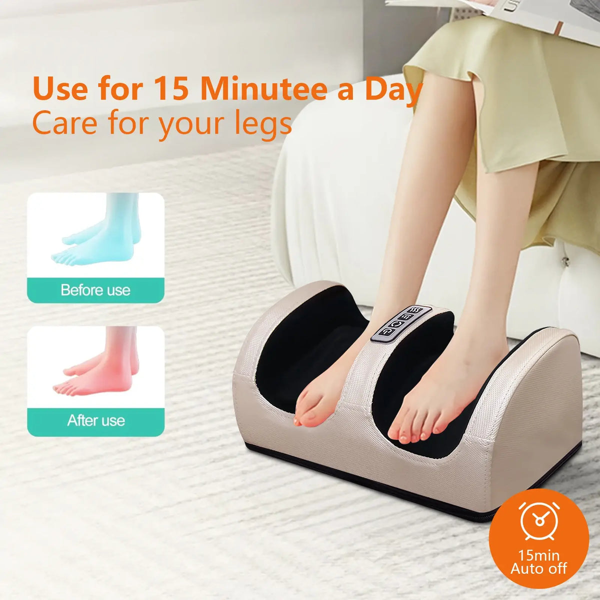 Foot massage machine Foot kneading foot leg massager electric heating home leg machine Christmas gifts, Valentine's Day gifts, M - Nexvibe