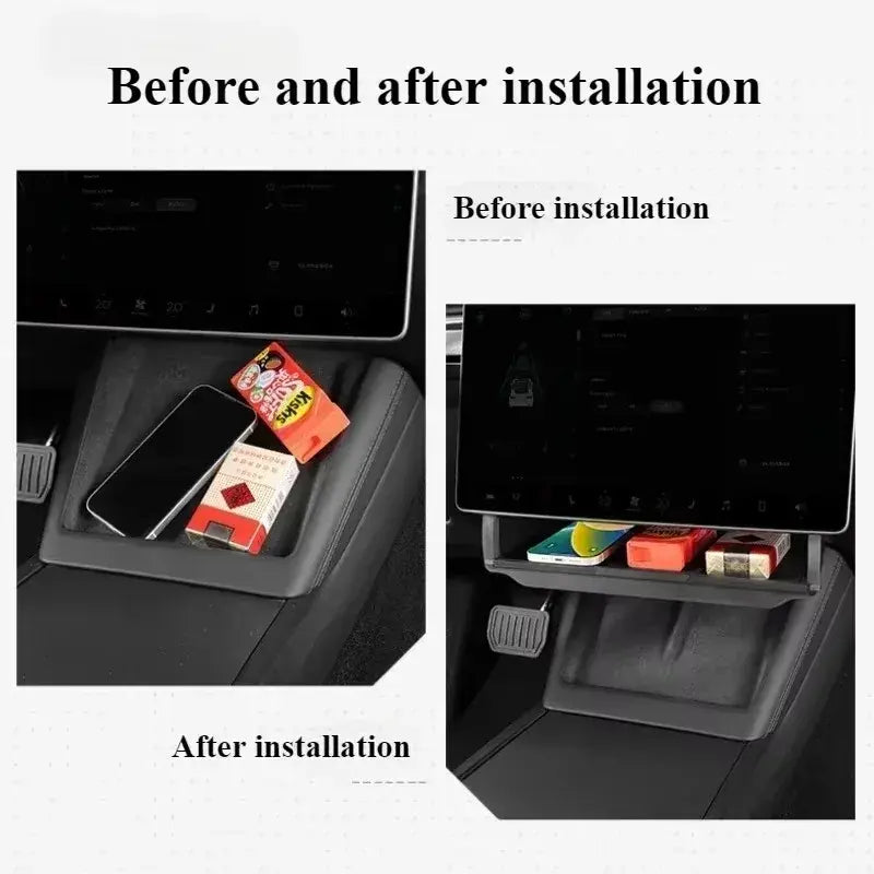 For Tesla Model Y LAUNCH/Juniper/3+ Highland Central Control Screen Storage Box Car Storage Box Automotive Accessories - Nexvibe