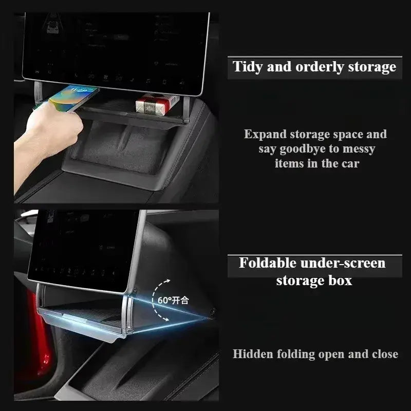 For Tesla Model Y LAUNCH/Juniper/3+ Highland Central Control Screen Storage Box Car Storage Box Automotive Accessories - Nexvibe