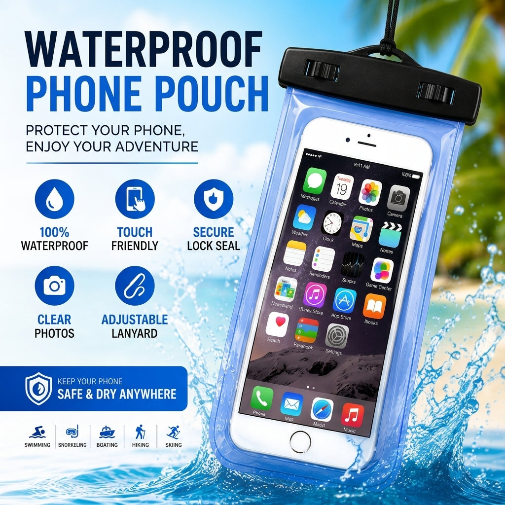 3 Pack Waterproof Floating Cell Phone Pouch Dry Bag Case Cover