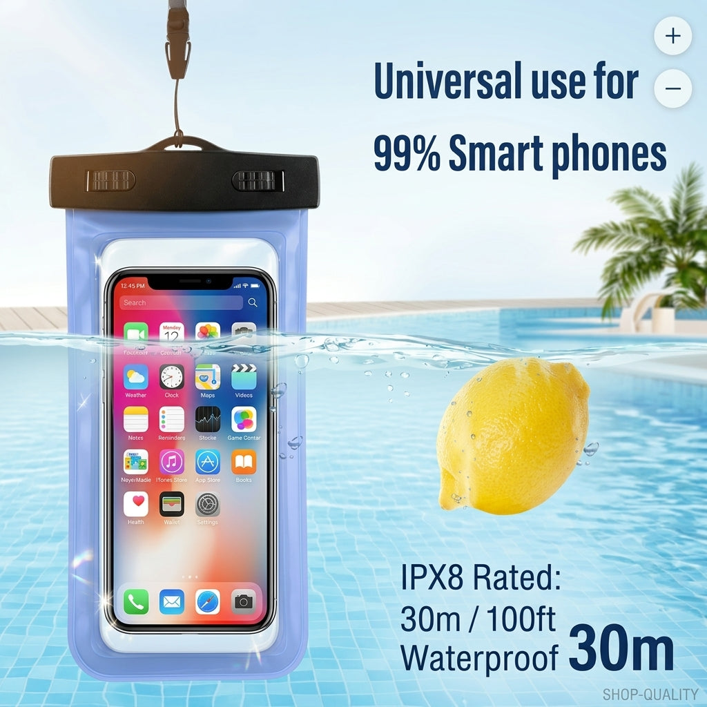 3 Pack Waterproof Floating Cell Phone Pouch Dry Bag Case Cover
