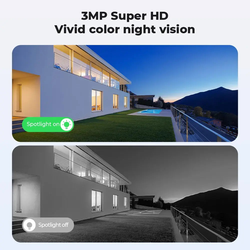H.VIEW 3MP PTZ IP Camera WiFi Outdoor AI Human Detection Audio Wireless Security CCTV Camera