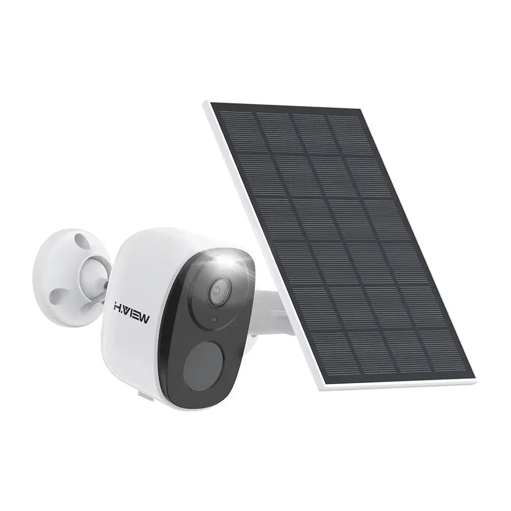 H.VIEW PIR Battery Powered Camera Wireless Outdoor 2K 3MP WiFi Security Camera with Spotlight Siren 2-Way Audio