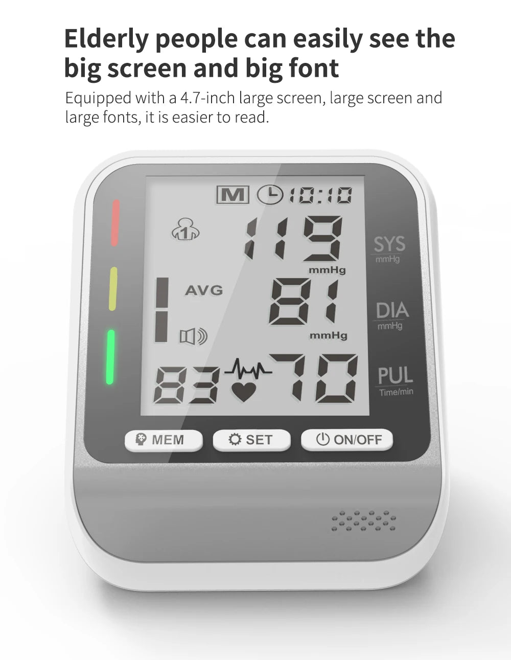 Tensiometer Or Finger Oximeter Medical Digital Blood Pressure Monitor Heart Rate Pulse Meter Household Automatic Tonometer