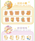 100 pcs Kawaii Cloud Zoo Masking Washi Tape Cute Cat penguin Decorative Adhesive Tape Decora Diy Scrapbooking Sticker Label