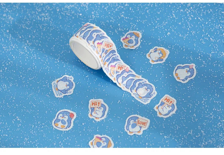 100 pcs Kawaii Cloud Zoo Masking Washi Tape Cute Cat penguin Decorative Adhesive Tape Decora Diy Scrapbooking Sticker Label