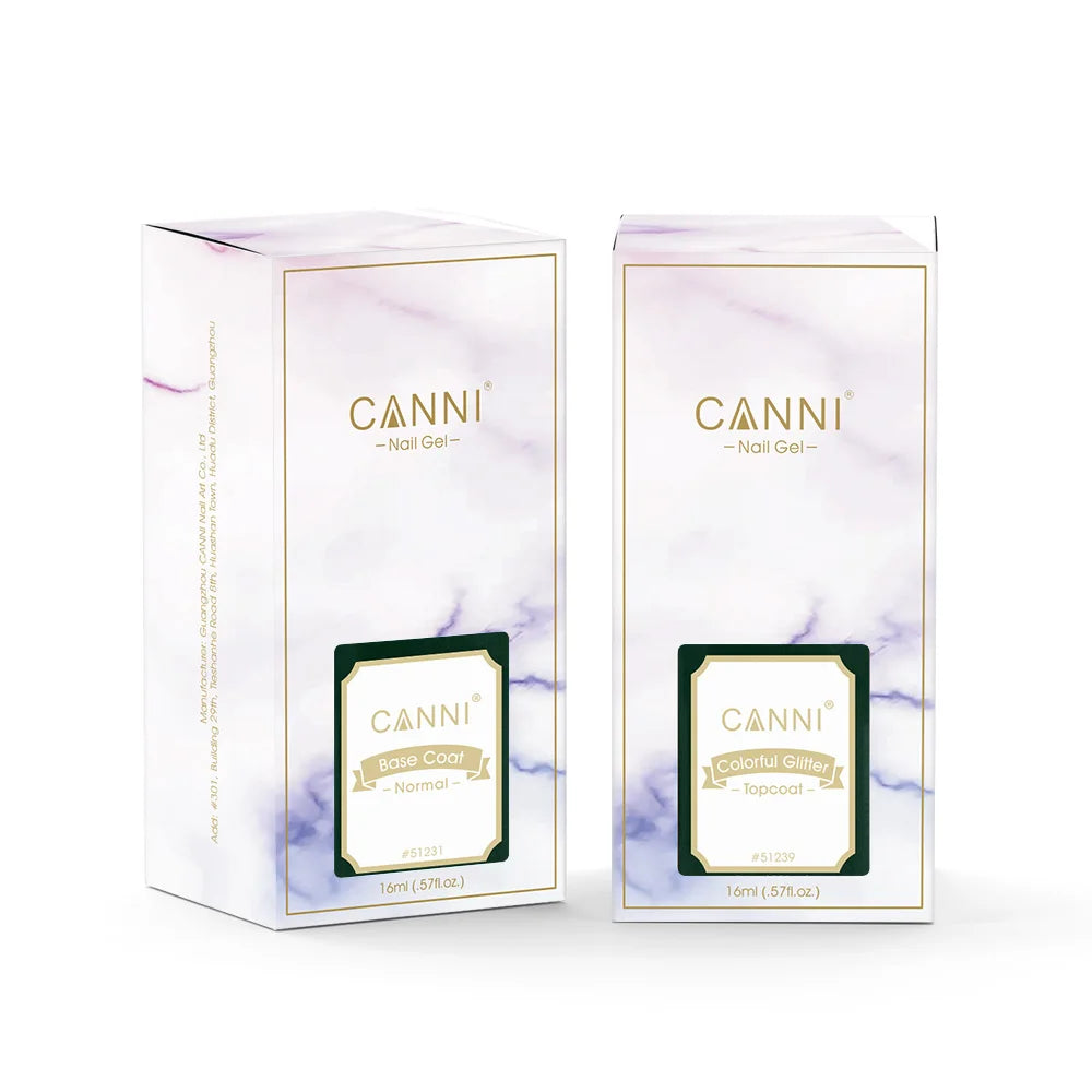 CANNI 16ml TPO FREE BaseCoat Topcoat Functional Gel Thick Basecoat Primer Diamond Glitter Matt Topcoat Nail Art UV LED Polish
